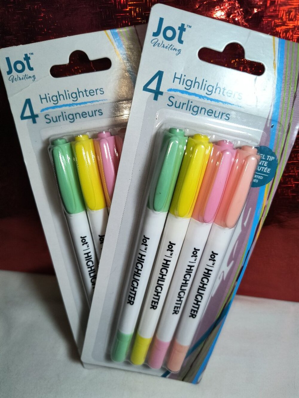 2x in 1 Bundle of Pretty Pastel Highlighters- 4 in pack, 2 set | Aesthetic Desk